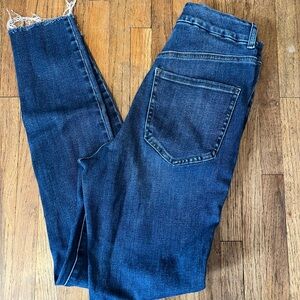 Express Dark Blue Ankle Jeans